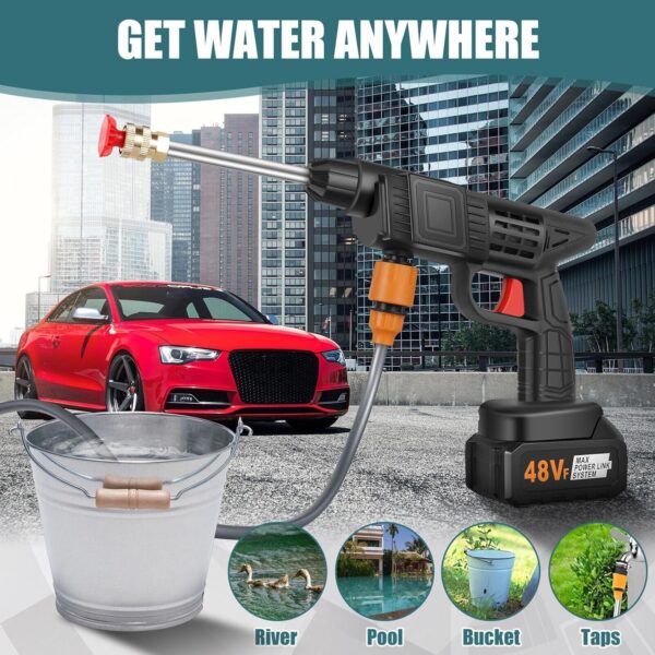 48V Double Battery Car & Washer Gun With 12.6v Charger - Image 7