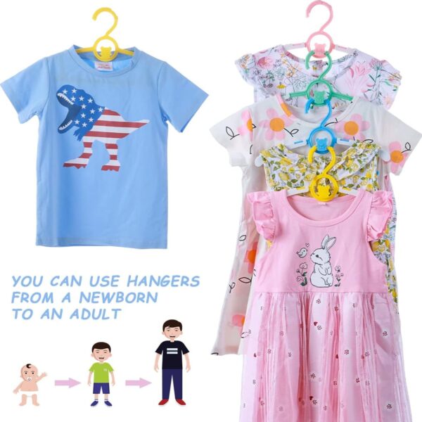 Large Dress Hanger Plastic Adjustable Cloth Hanger (5 pcs Set) - Image 6