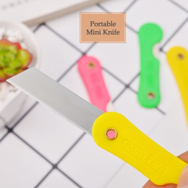 Multicolour Mini Paper Cutter Knife Pencil Knife (Pack of 12) - Image 8