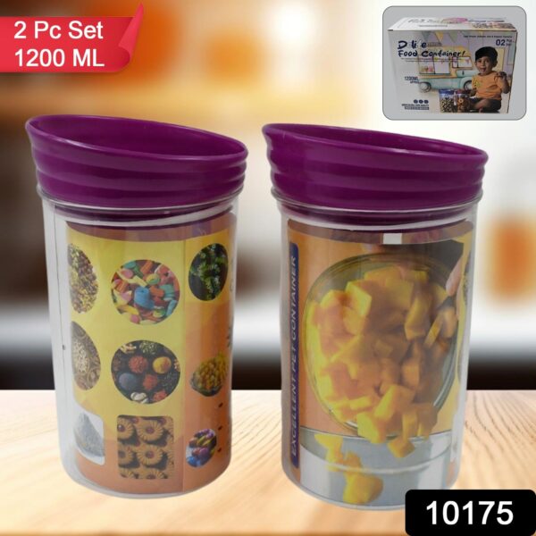 Plastic Premium Quality Kitchen Food Containers Set (1200ml Approx, Set Of 2 Pc) - Image 2