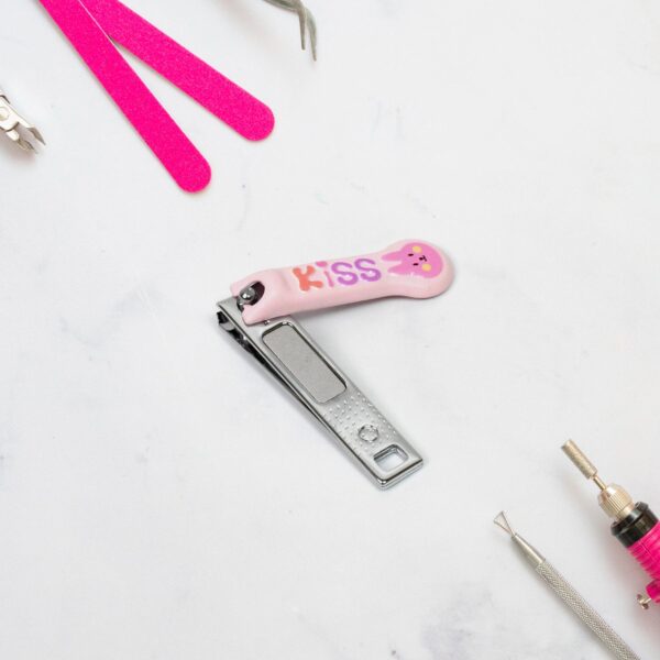 Cute Nail Clipper with Nail Catcher, Nail File - Stainless Steel (1 Pc) - Image 4