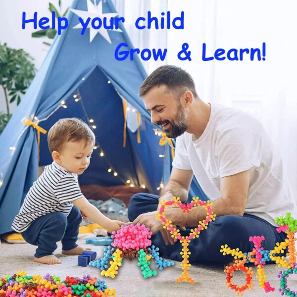 Star Shaped, Star Block Interlocking Blocks Colorful Star Building Blocks (100 Pcs Set) - Image 3