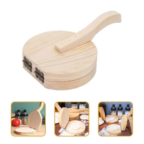 Small Wooden Dumpling Press Tool Tortilla Press Dough Dumpling (1 Pc) - Image 7