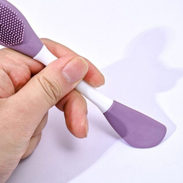 Double-headed Silicone Mask Brush Face Cleansing and Applying Mud Mask Beauty Salon Special Brush Smear Tool Facial Scrub Silicone Wash Scrubber Face Tools (1 Pc) - Image 5