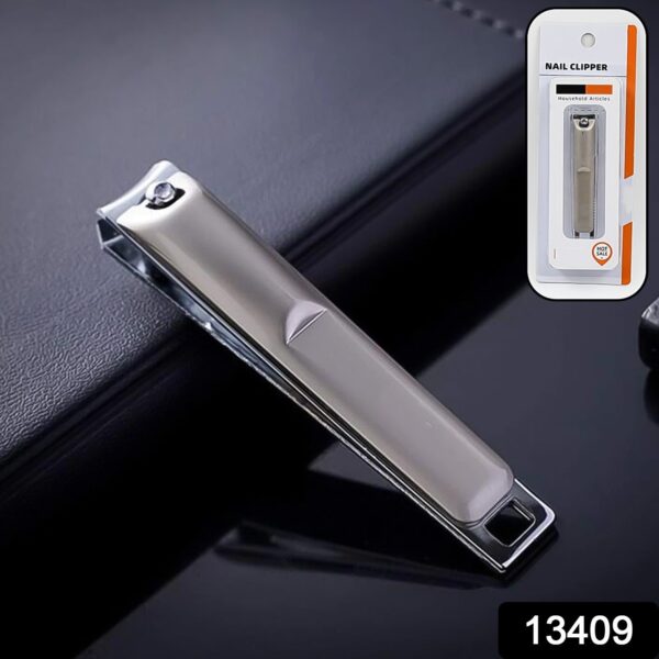 Stainless Steel Folding Portable Large Nail Clippers with Nail File (1 Pc) - Image 2