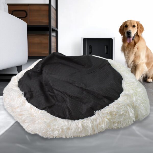 Plush Luxurious Deluxe Soft Dog Bed Washable Sofa Round Cushion (Large / 1 Pc) - Image 3