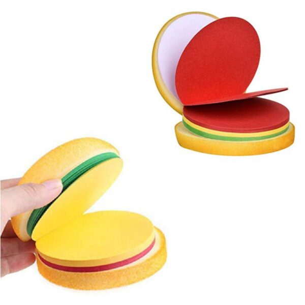 Burger Shaped Note  /  Sticky Notes  /  Memo Notes, Unique Mini Notes (Multicolor) - Image 5