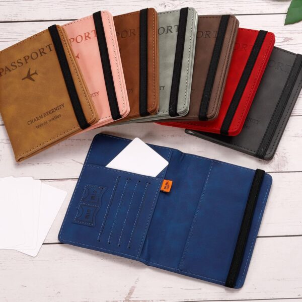 Passport Holder Cover PU Leather Travel Wallet case (1 Pc / 15×11 Cm) - Image 6
