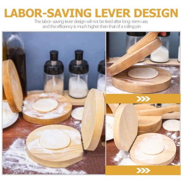 Small Wooden Dumpling Press Tool Tortilla Press Dough Dumpling (1 Pc) - Image 8