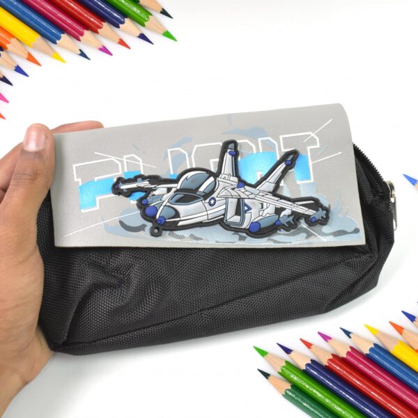 Pencil Pouch With Zipper, Students Pencil Case Large Capacity, Makeup Pouch, Stationery Bag (1 Pc/ 2 Compartment) - Image 3