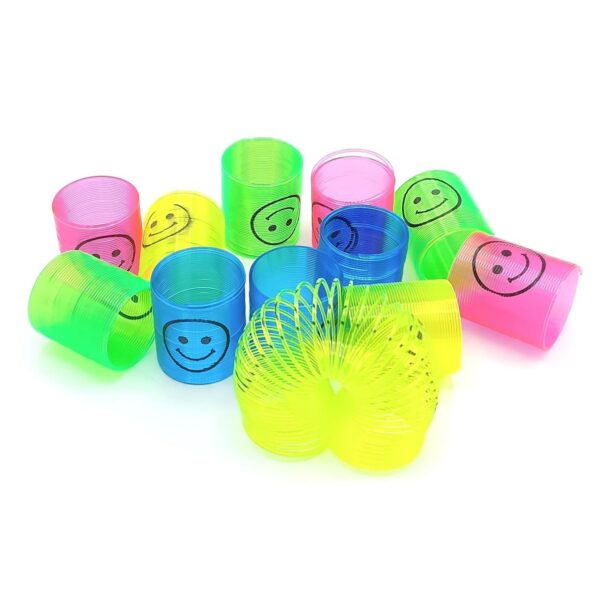 Multicolor Magic Smiley Spring, Spring Toys, Slinky, Slinky Spring Toy, Toy for Kids for Birthdays, Compact and Portable Easy to Carry (12 Pcs Set) - Image 5