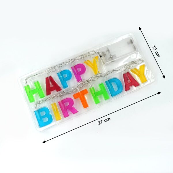 Decoratives Plastic Happy Birthday 13 LED Letter Battery Operated String Lights, Outdoor String Lights (Multicolour) - Image 7