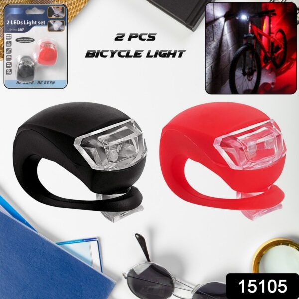 Silicone LED Bike Light Set (2 Pcs Set) - Image 2