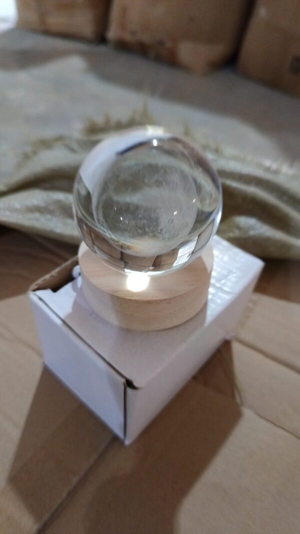 Moon 3D Crystal Ball Lamps with Base For Bedroom 3D Lamps (1 Pc) - Image 7