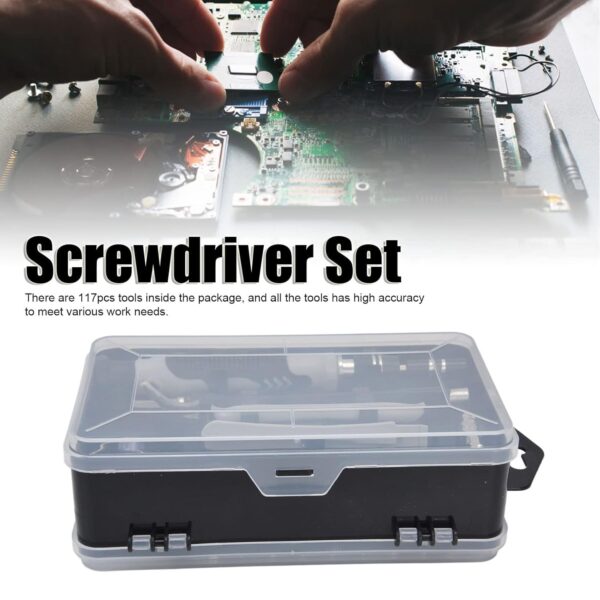 Screwdriver Electronic Laptop, Mobile Repair Tool Kit (117 Pcs Set) - Image 8