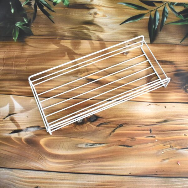Steel Self-Adhesive Multipurpose Bathroom Shelf with Hooks (1 Set) - Image 3