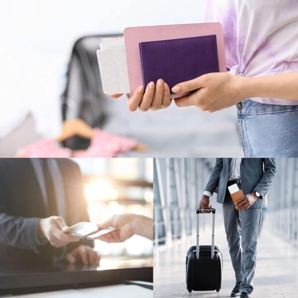 Passport Holder Cover PU Leather Travel Wallet case (1 Pc / 15×11 Cm) - Image 7