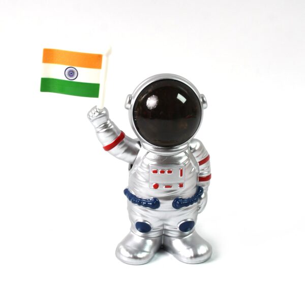 Solar Power Astronaut Ornament Moving Hand with Indian Flag (1 Pc) - Image 5