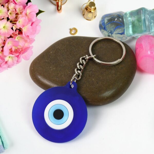 Evil Eye Rubber / Silicone Keychain (1 Pc / Blue Color) - Image 6