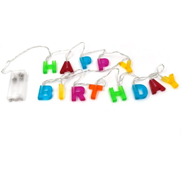 Decoratives Plastic Happy Birthday 13 LED Letter Battery Operated String Lights, Outdoor String Lights (Multicolour) - Image 10