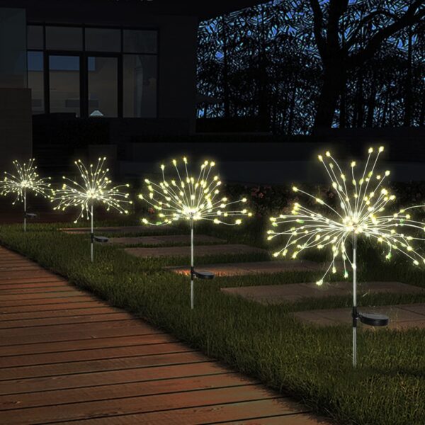 Colorful Multi Led Outdoor Solar Garden Lights (4 Pcs Set) - Image 6