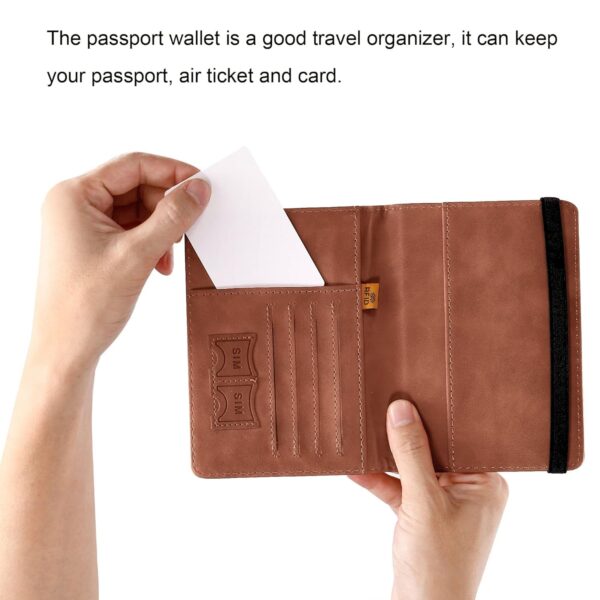 Passport Holder Cover PU Leather Travel Wallet case (1 Pc / 15×11 Cm) - Image 8