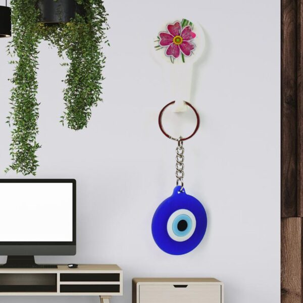 Evil Eye Rubber / Silicone Keychain (1 Pc / Blue Color) - Image 3