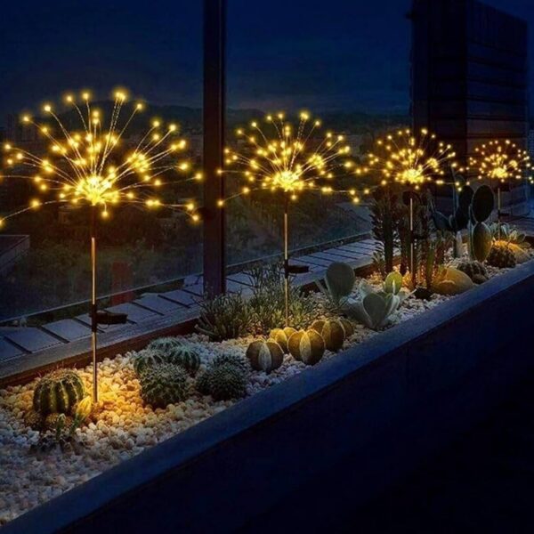 Colorful Multi Led Outdoor Solar Garden Lights (4 Pcs Set) - Image 3