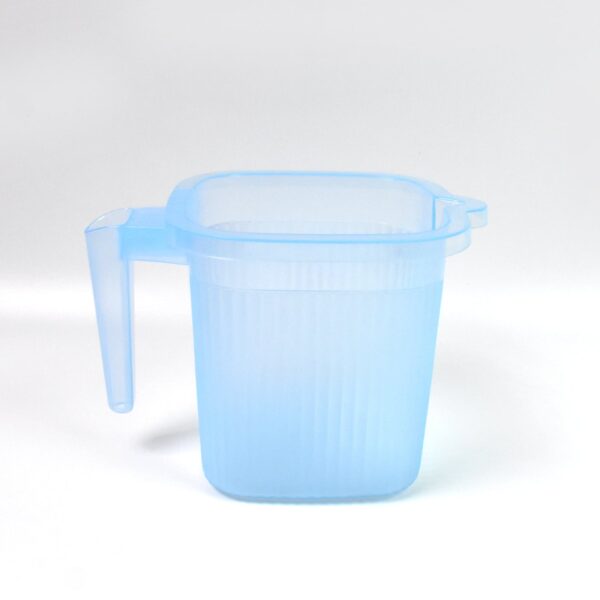 Plastic Square Transparent  Bath Water Mug (1 Pc / 1000 ML / Mix Color) - Image 5