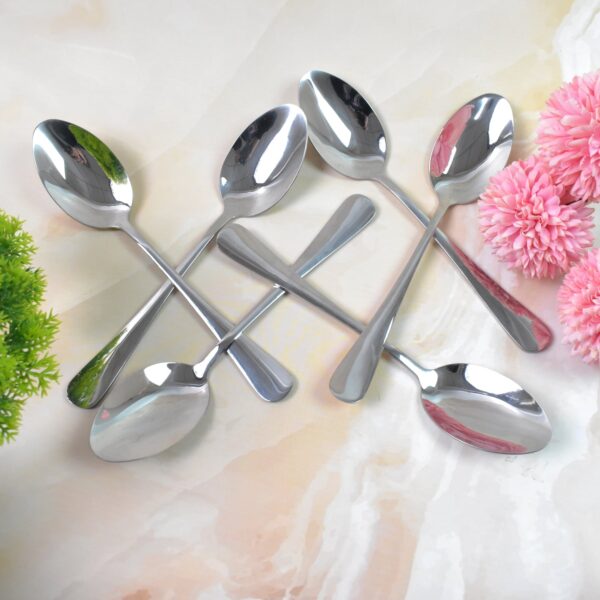 Premium Silver Daily Use Cutlery Set Stainless Steel Luxury Combo Set of 24 - Image 11