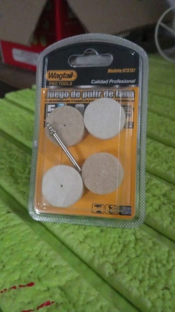 Rotary Tool Accessory Wool Felt Polishing Pad Felt (5 Pcs Set) - Image 7
