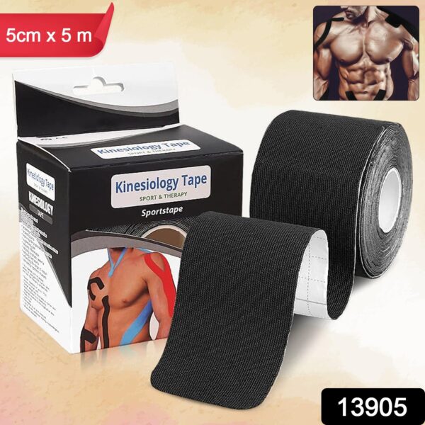 Kinesiology Tape For Physiotherapy Tape For Sports Injury Pain Relief (5 cm X 5m / 1 Pc) - Image 2