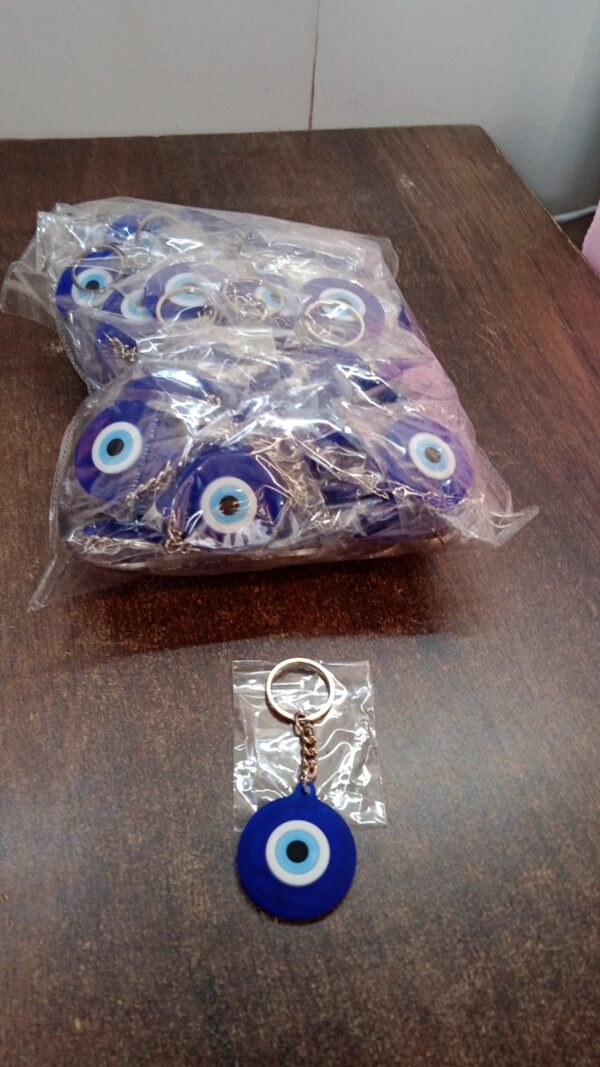 Evil Eye Rubber / Silicone Keychain (1 Pc / Blue Color) - Image 7