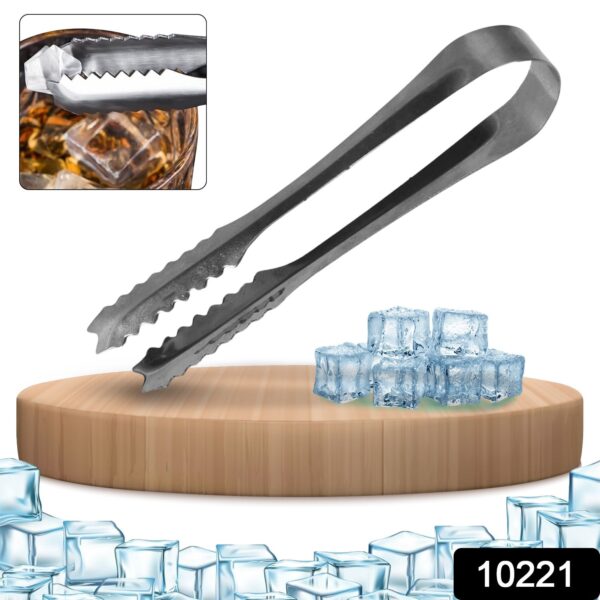 Stainless Steel Tong for Lifting Ice Cubes, Sugar Cubes | Serving Tongs (13 Cm / 1 Pc) - Image 2