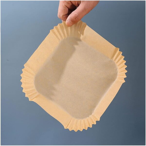 Square Air Fryer Disposable Paper Liner  (50 Pcs Set / 160mmx45mm) - Image 4