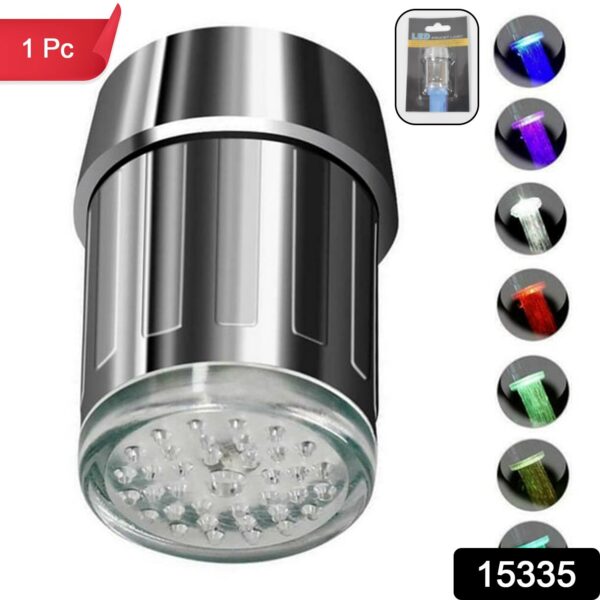 Multi Colors Changing LED Light Stream Faucet Tap Adapter (1 Pc) - Image 2