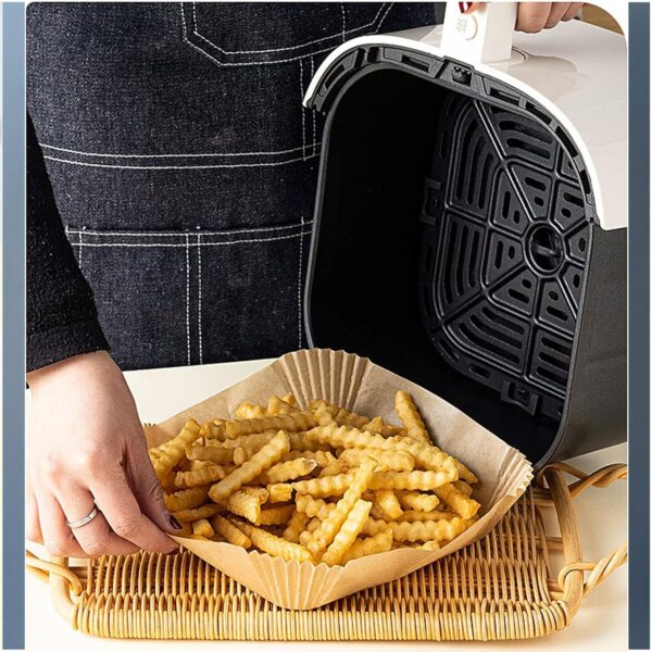 Square Air Fryer Disposable Paper Liner  (50 Pcs Set / 160mmx45mm) - Image 6