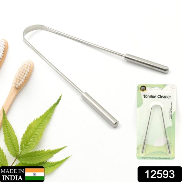 Tongue Cleaner For Kids & Adults | Tongue Scraper For Bad Breath, Maintain Oral Hygiene for Daily Use | for Fresh Breath & Bacteria Removal | Improved Taste (Steel, Copper, Tongue Cleaner / 1 Pc) - Image 3