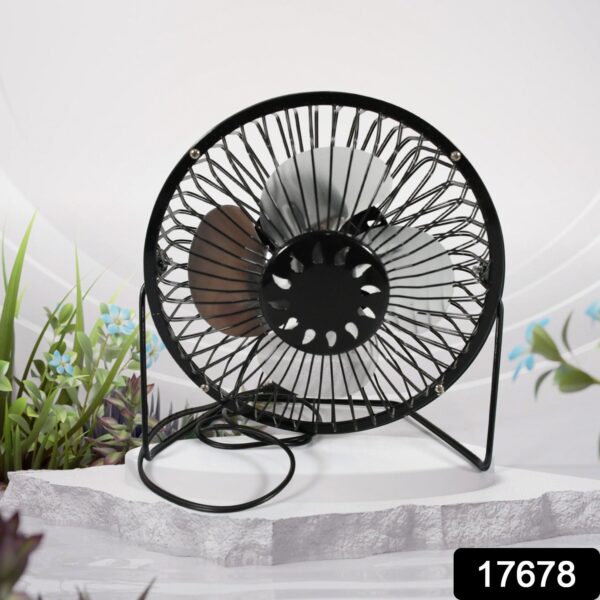 USB Table Desk Personal Metal Electronic Fan, Compatible with Computers, Laptops, Student Dormitory, Suitable For Office, School Use (1 Pc) - Image 2