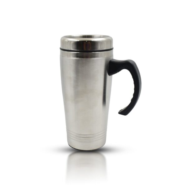 Stainless Steel Coffee Mug (1 Pc / With lid & Handle) - Image 5
