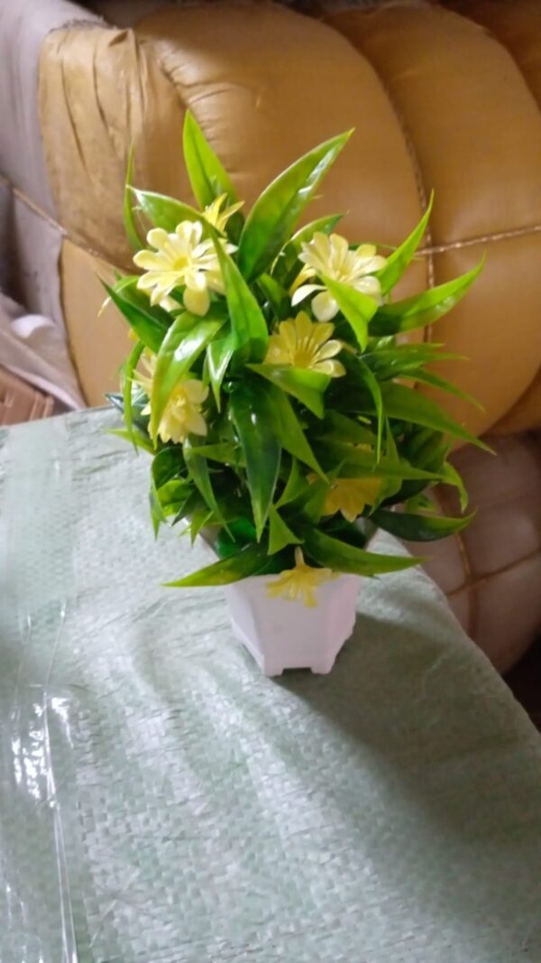 Wild Artificial Flower Plants with Cute Pot | Flower Plant for Home Office Decor | Tabletop and Desk Decoration | Artificial Flower for Balcony Indoor Decor, Plants for Living Room (1 Pc) - Image 7