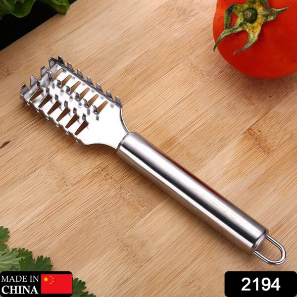 Fish Scale Remover Scraper Stainless Steel Fish Cutting Tools Sawtooth Easily Remove Fish Scales-Cleaning Brush Scraper Kitchen Tool- - Image 2