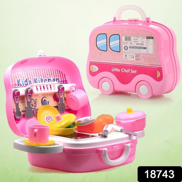 Kitchen Set for Kids Girls Pretend Play Toys Little (23 Pcs Set Approx) - Image 2