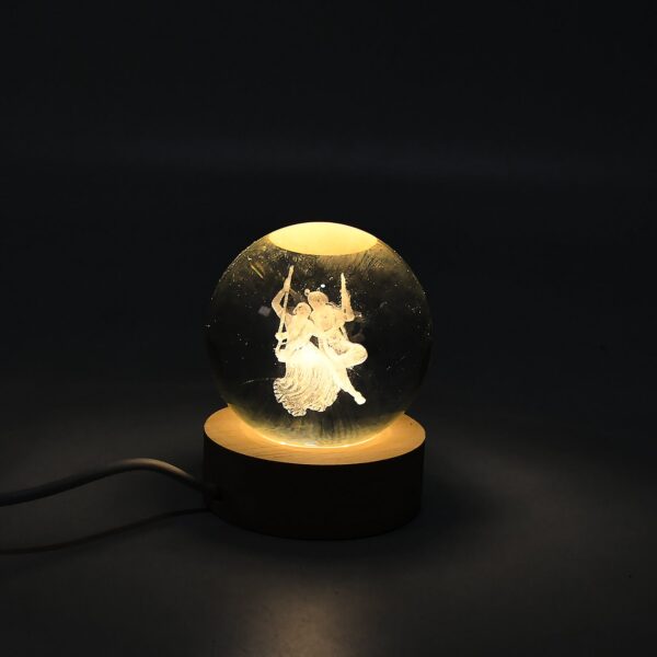 3D Crystal Ball lamps for Bedroom 3D Lamps for Home Decoration 3D Crystal Ball Night Light Gifts for Women Gifts for Men Room Decor Items for Bedroom for Friend and Family (1 Pc) - Image 3