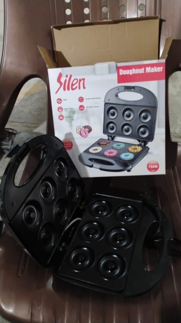 Donut Maker Machine 750W Electric Donut Maker 6pcs Circle Shaped cavity (1 Pc / With 2 PIN Plug Converter 1 Pc ) - Image 7