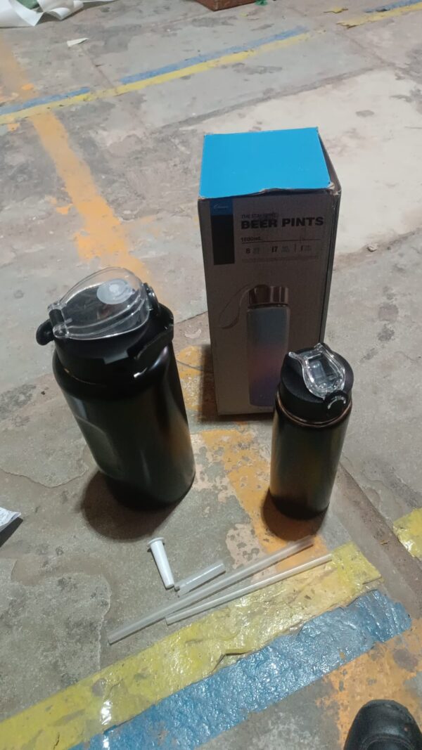 3 In 1 Stainless Steel Insulated Water Bottle, Double Wall Vacuum (3 Pcs Set / Different Size) - Image 7