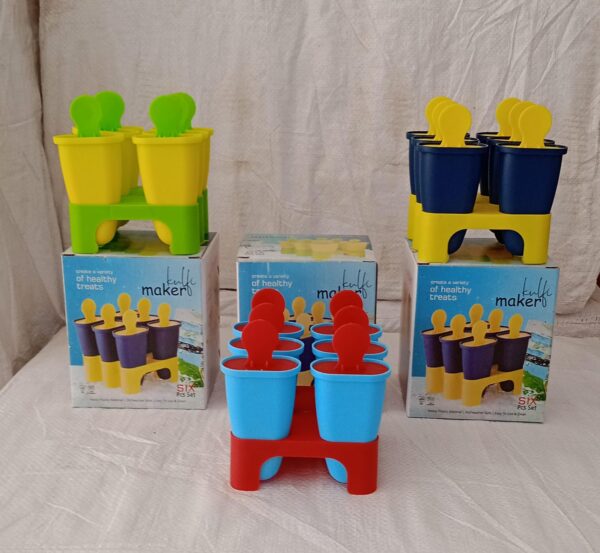 Ice Candy Maker 6 pcs Set Kulfi Maker Ice Candy Mould Clear Popsicle Mold Homemade Ice Pop Maker Reusable Easy Candy Chocobar Kulfi Mould Tray with Sticks - Image 8