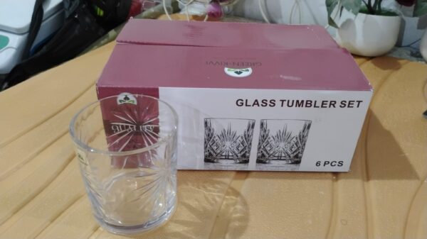 Glass Tumbler Set, Juice Glasses and Transparent Water (6 Pcs Set) - Image 7