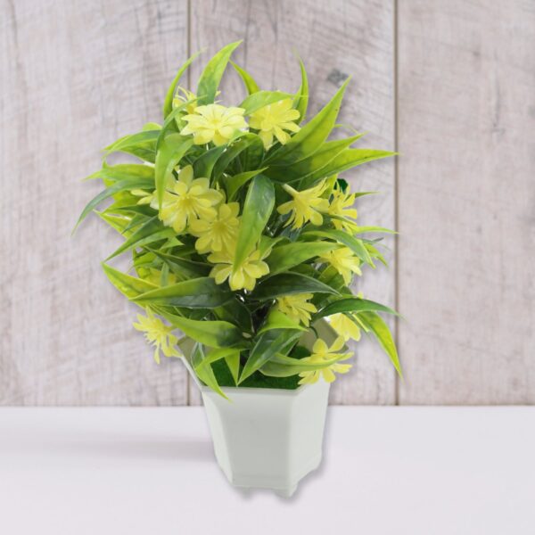 Wild Artificial Flower Plants with Cute Pot | Flower Plant for Home Office Decor | Tabletop and Desk Decoration | Artificial Flower for Balcony Indoor Decor, Plants for Living Room (1 Pc) - Image 4