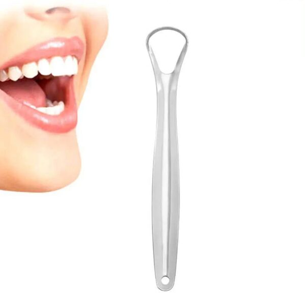 Stainless Steel Tongue Scraper Tongue Cleaners (1Pc With Metal Case) - Image 3